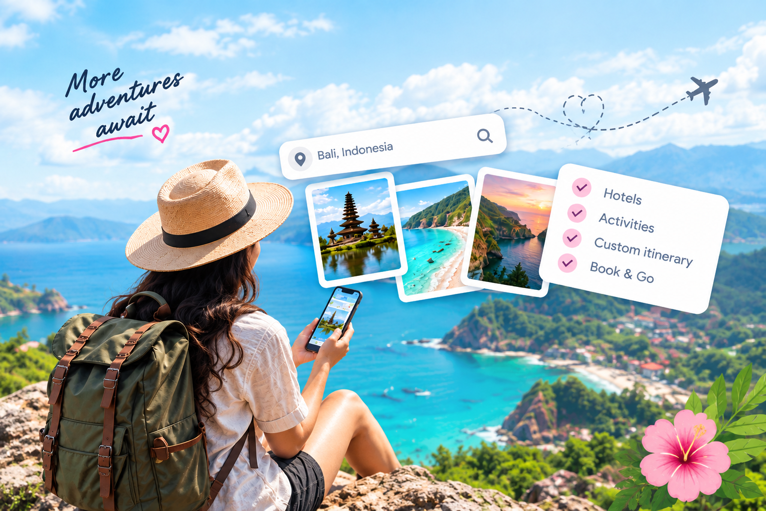 Travellers planning a trip together